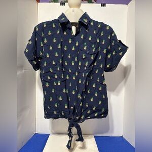 Pineapple print blouse